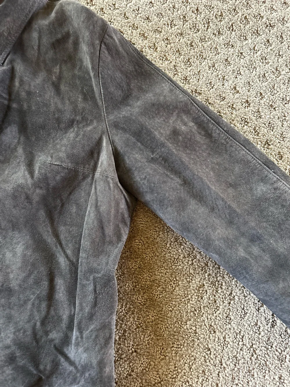 Men's Dark Brown Suede Button-Up Jacket - Picture 2 of 3